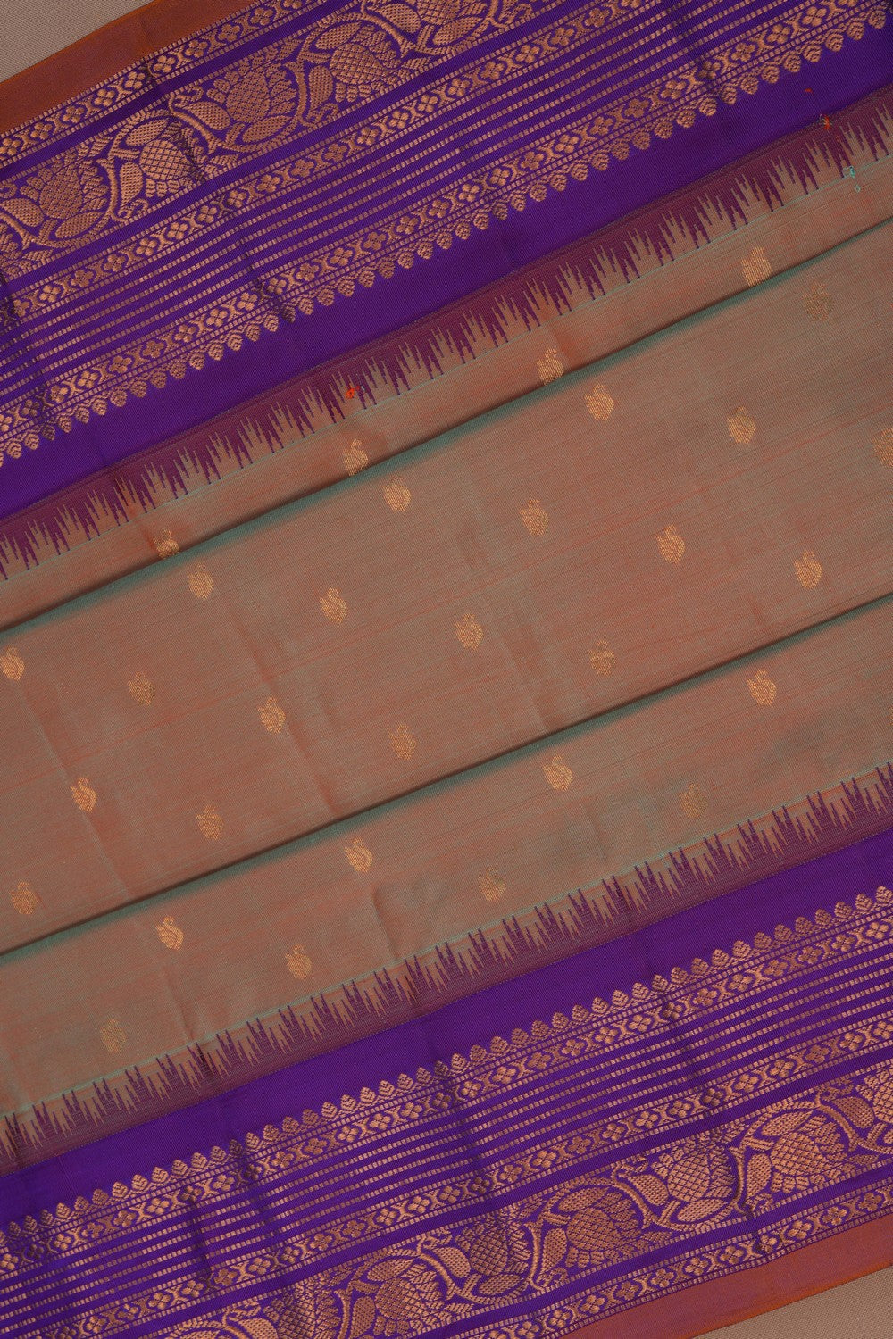 Image of Gadwal Silk Green Saree